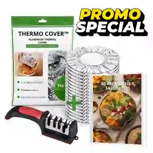 PACK 30x1 THERMO COVER - Cobertor Térmico Grado Alimenticio + 1 Afilador de Cuchillos PROFESIONAL GRATIS
